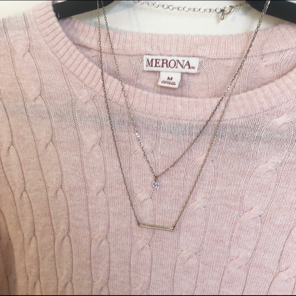 Merona Pink Knit Sweater! - Picture 2 of 4